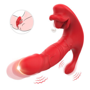 ARMONY – VIBRADOR ANAL CALCINHA C E ESTIMULADOR DO PONTO G CONTROLE REMOTO VERMELHO