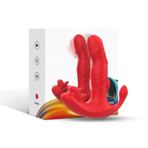 ARMONY – VIBRADOR ANAL CALCINHA C E ESTIMULADOR DO PONTO G CONTROLE REMOTO VERMELHO