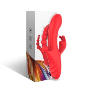 ARMONY – ESTIMULADOR DE PONTO G E CLITÓRIS VIBRADOR VERMELHO