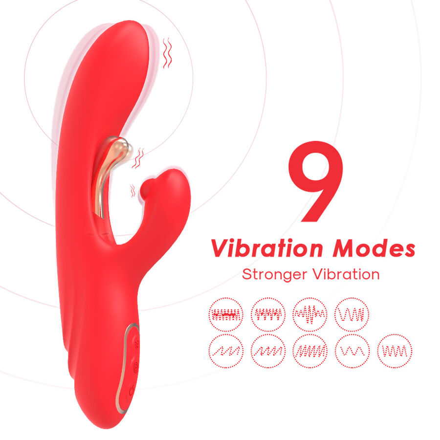 ARMONY - VIBRADOR ESTIMULADOR DE PONTO G E CLITÓRIS COM LÍNGUA OSCILANTE VERMELHO - Image 3