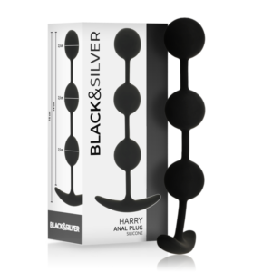 BLACK&SILVER – ROSÁRIO ANAL HARRY 3 ESFERAS DE SILICONE 14 CM
