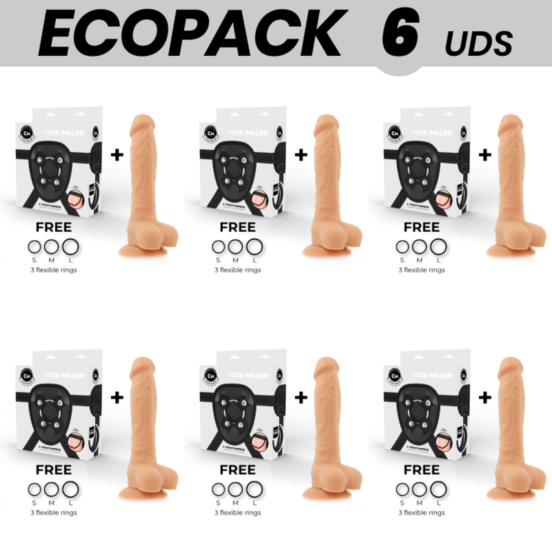 Mercadox ECOPACK 6 UNIDADES - COCK MILLER ARNÊS + DENSIDADE DE SILICONE ARTICULVEL COCKSIL 19