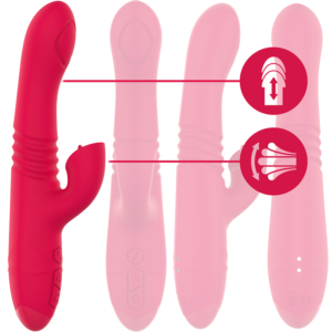 INTENSE – VIBRADOR UP & DOWN RECARREGVEL DUA MULTIFUNO COM LÍNGUA VERMELHA