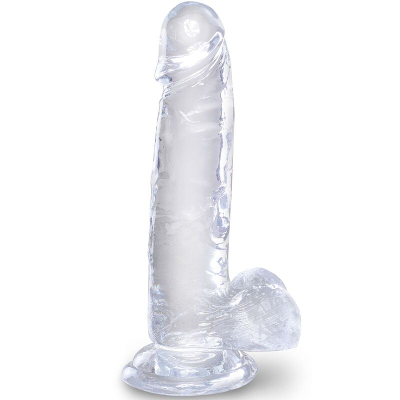 Mercadox KING COCK - CLEAR PÊNIS REALÍSTICO COM BOLAS 15.2 CM TRANSPARENTE
