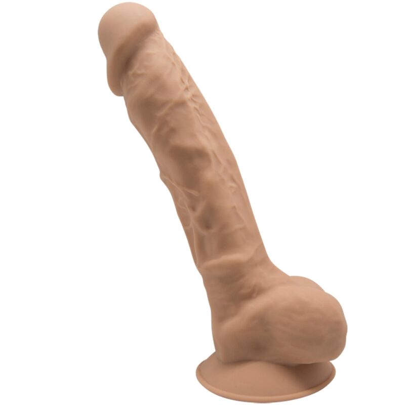 Mercadox SILEXD - MODELO 1 PÊNIS REALÍSTICO PREMIUM SILEXPAN SILICONE CARAMELO 17.5 CM
