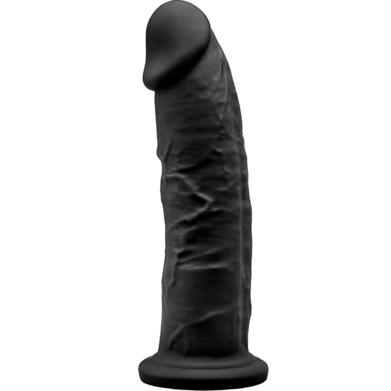 Mercadox SILEXD - MODELO 2 PÊNIS REALÍSTICO PREMIUM SILEXPAN SILICONE PRETO 19 CM