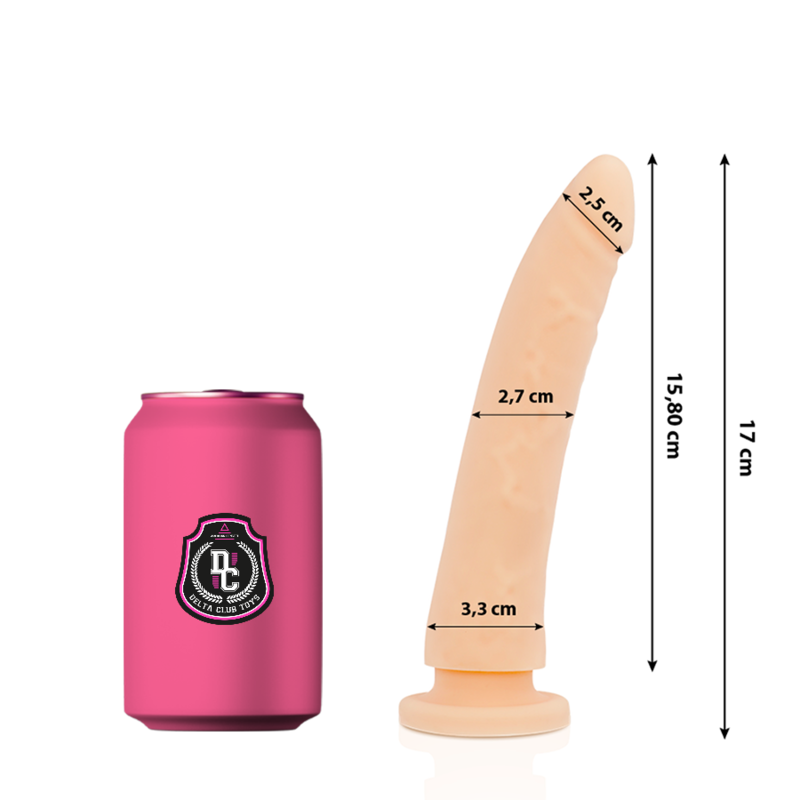 Mercadox DELTA CLUB - BRINQUEDOS DILDO MÉDICO NATURAL SILICONE 17 CM -O- 3 CM