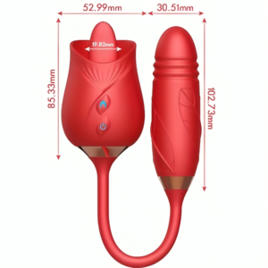 ARMONY – VIBRADOR DE FLOR DELIGHT E IMPULSO COM LÍNGUA VERMELHA
