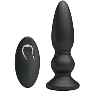 MR PLAY – PLUGUE ANAL DE CONTROLE REMOTO VIBRADOR PODEROSO PRETO