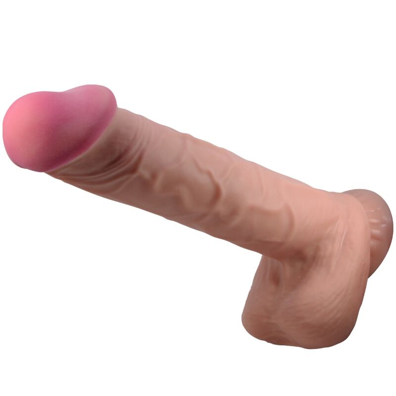 Mercadox PRETTY LOVE - SÉRIE SLIDING SKIN DILDO REALÍSTICO COM VENTOSA DESLIZANTE PELE MARROM 26 CM