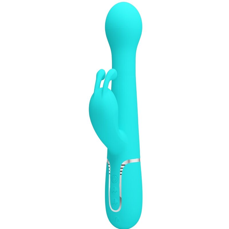 Mercadox PRETTY LOVE - VIBRADOR COELHO DEJON 3 EM 1 MULTIFUNO AQUA VERDE
