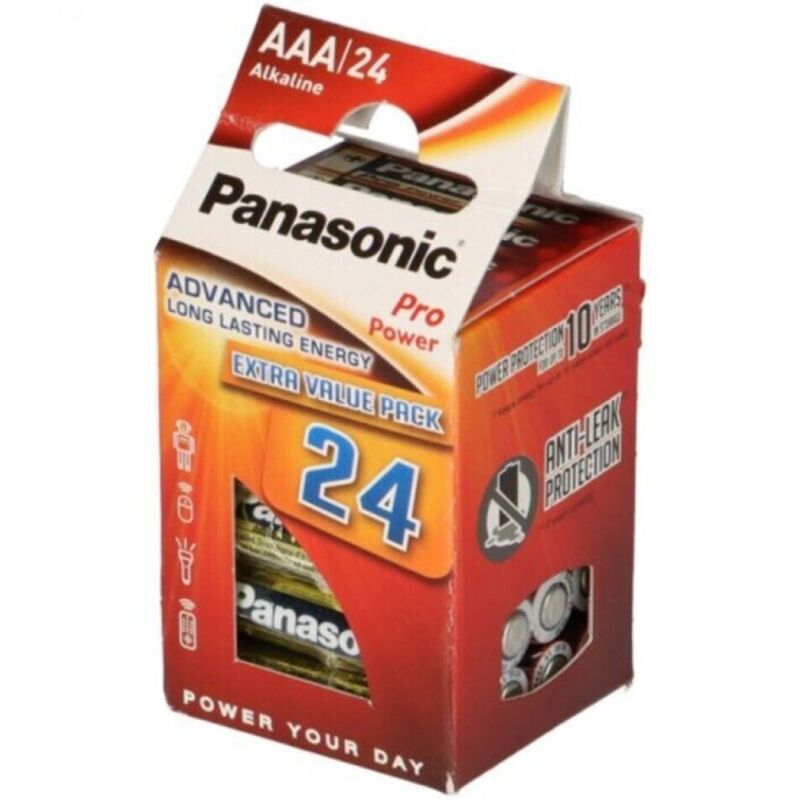 Mercadox PANASONIC - PILHA AAA ALCALINAS PRO POWER LR03 PACOTE*24
