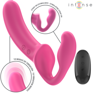 INTENSE – AMY VIBRADOR DUPLO 20 CM ROSA CONTROLE REMOTO