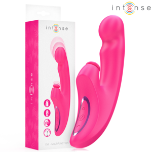 INTENSE – VIBRADOR EMI 13,5 CM MULTIFUNCIONAL 3 EM 1 10 VIBRAÇÕES ROSA