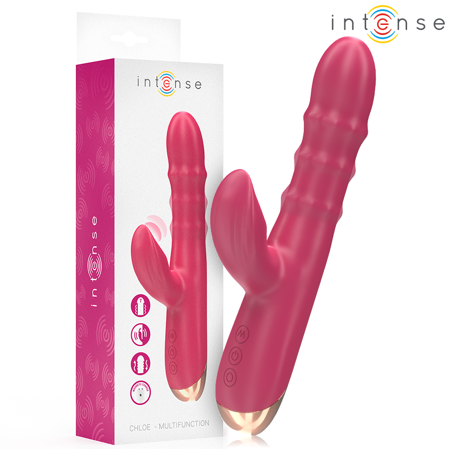 Mercadox INTENSE - CHLOE VIBRADOR MULTIFUNCIONAL 3 EM 1 VERMELHO