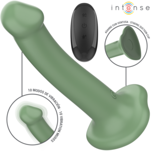 INTENSE – VIBRADOR BECCA COM VENTOSA 10 VIBRAÇÕES VERDE CONTROLE REMOTO