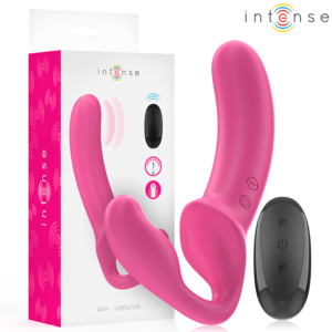INTENSE – AMY VIBRADOR DUPLO 20 CM ROSA CONTROLE REMOTO