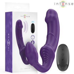 INTENSE – JILL VIBRADOR DUPLO 20 CM ROXO CONTROLE REMOTO