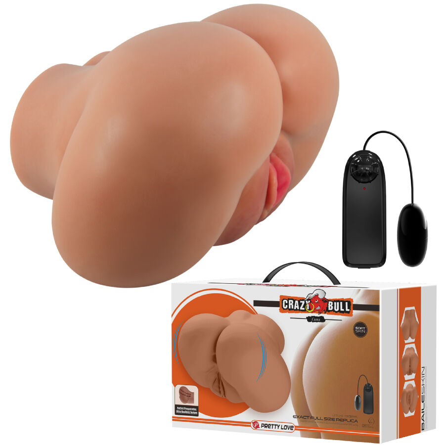 Mercadox CRAZY BULL - VIBRADOR LUNA COM CONTROLE REMOTO REALISTA DE VAGINA E ÂNUS