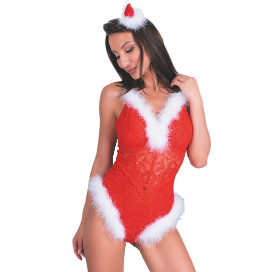 Mercadox LIVCO CORSETTI FASHION - NAUGHTY SANTA LC 90706 BODY DE NATAL TAMANHO S/M