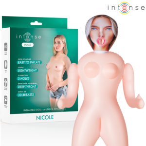 INTENSE DOLLS – NICOLE BONECA INFLÁVEL COM TRÊS ORIFÍCIOS