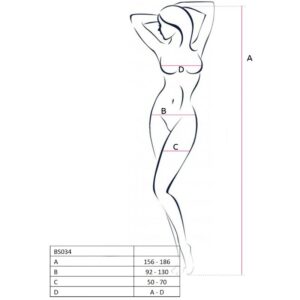 PASSION – WOMAN BS034 BODYSTOCK BRANCO TAMANHO ÚNICO