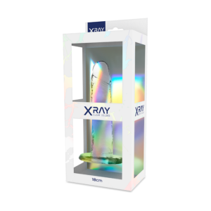 X RAY – DILDO TRANSPARENTE 18 CM -O- 4 CM