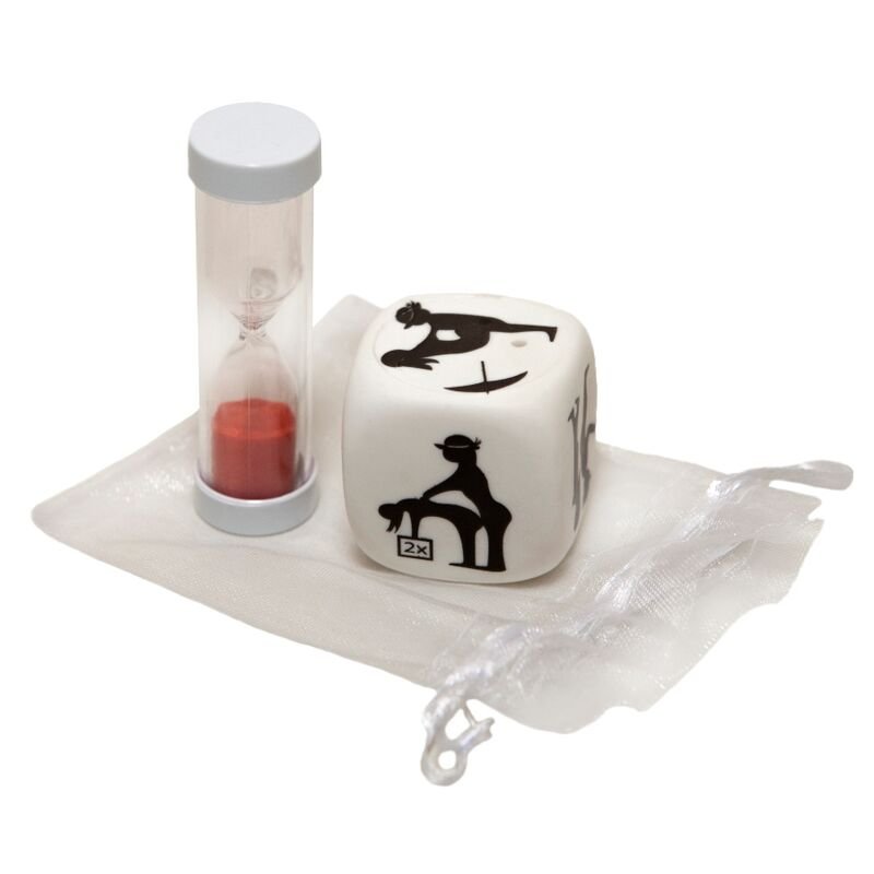 Mercadox DIABLO PICANTE - JOGO DE DADOS DE POSTURA COM AMPULHETA