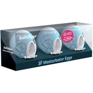 SATISFYER – 3 OVOS MASTURBADOR SAVAGE