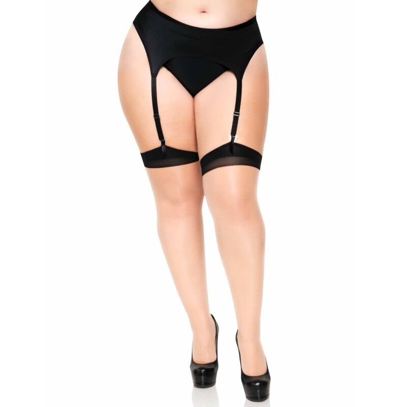 Mercadox LEG AVENUE - PLUS LYCRA SHEER 2 TONS COXA ALTA COM COSTURA TRASEIRA E SALTO CUBANO