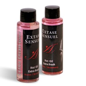 EXTASE SENSUAL – ÓLEO DE MASSAGEM COM EFEITO MORANGO EXTRA FRESCO 100 ML