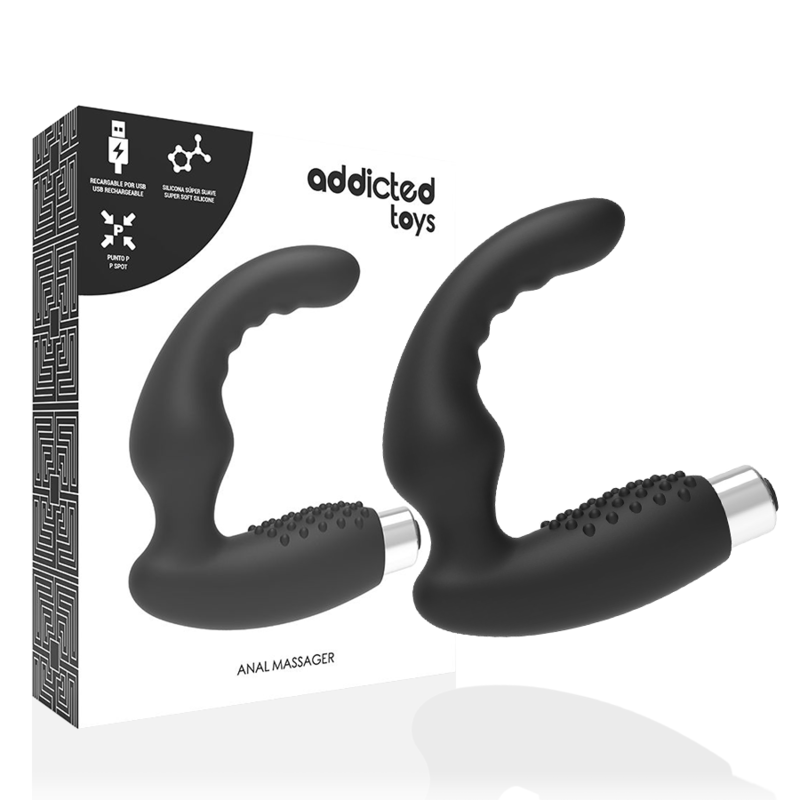 Mercadox ADDICTED TOYS - VIBRADOR PROSTTICO VIBRADOR RECARREGVEL - MODELO 2 - PRETO