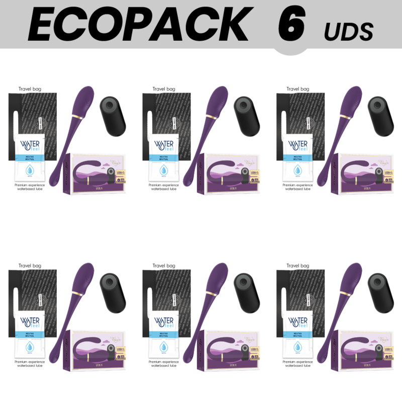 Mercadox ECOPACK 6 UNIDADES - TREASUREMERLIN DOUBLE COUPLE VIBRATOR CONTROL REMOTO
