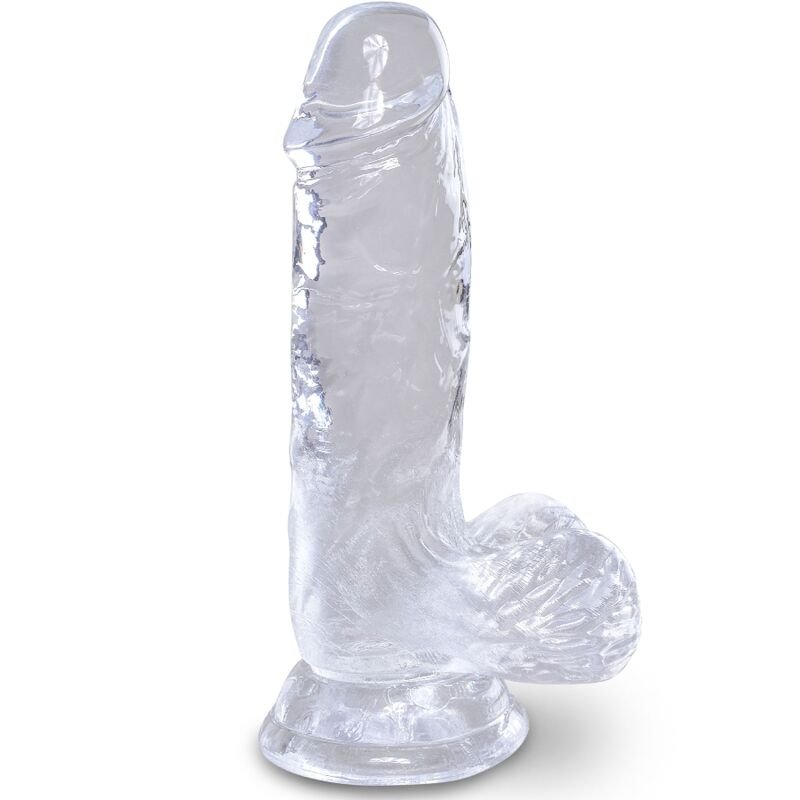 Mercadox KING COCK - CLEAR PÊNIS REALÍSTICO COM BOLAS 10.1 CM TRANSPARENTE