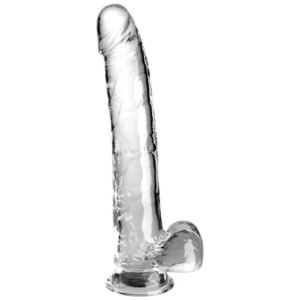 KING COCK – CLEAR DILDO COM TESTÍCULOS 24.8 CM TRANSPARENTE