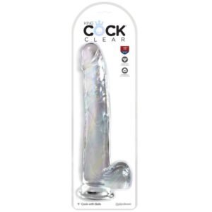 KING COCK – CLEAR DILDO COM TESTÍCULOS 24.8 CM TRANSPARENTE