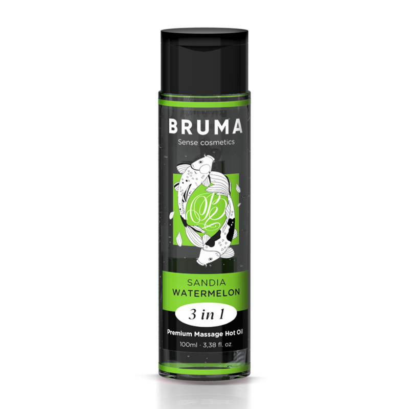 Mercadox BRUMA - ÓLEO DE MASSAGEM PREMIUM EFEITO CALOR SABOR MELANCIA 3 EM 1 - 100 ML