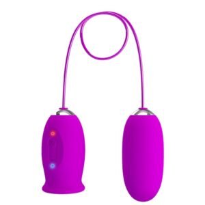 PRETTY LOVE – VIBRADOR RECARREGVEL DAISY DUAL EGG ROXO