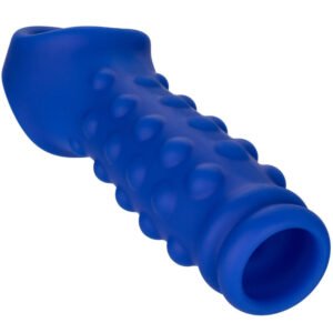CALEXOTICS – ADMIRAL CAPA PARA PÊNIS COM FRISAS SILICONE LÍQUIDO AZUL