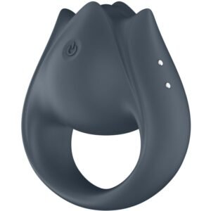 SATISFYER – PERFECT PAIR 2 MULTIVIBRANTES 2 EM 1 ANEL PARA PÊNIS E ESTIMULADOR DE DEDO CINZA