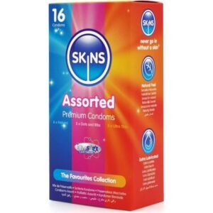 SKINS – PACOTE COM 16 PRESERVATIVOS PREMIUM VARIADOS