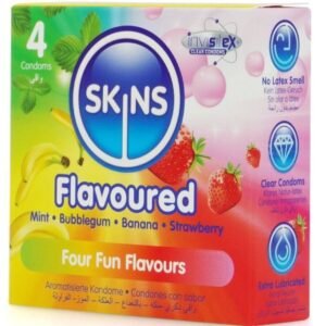 SKINS – PRESERVATIVOS PREMIUM MULTI SABORES PACOTE 4