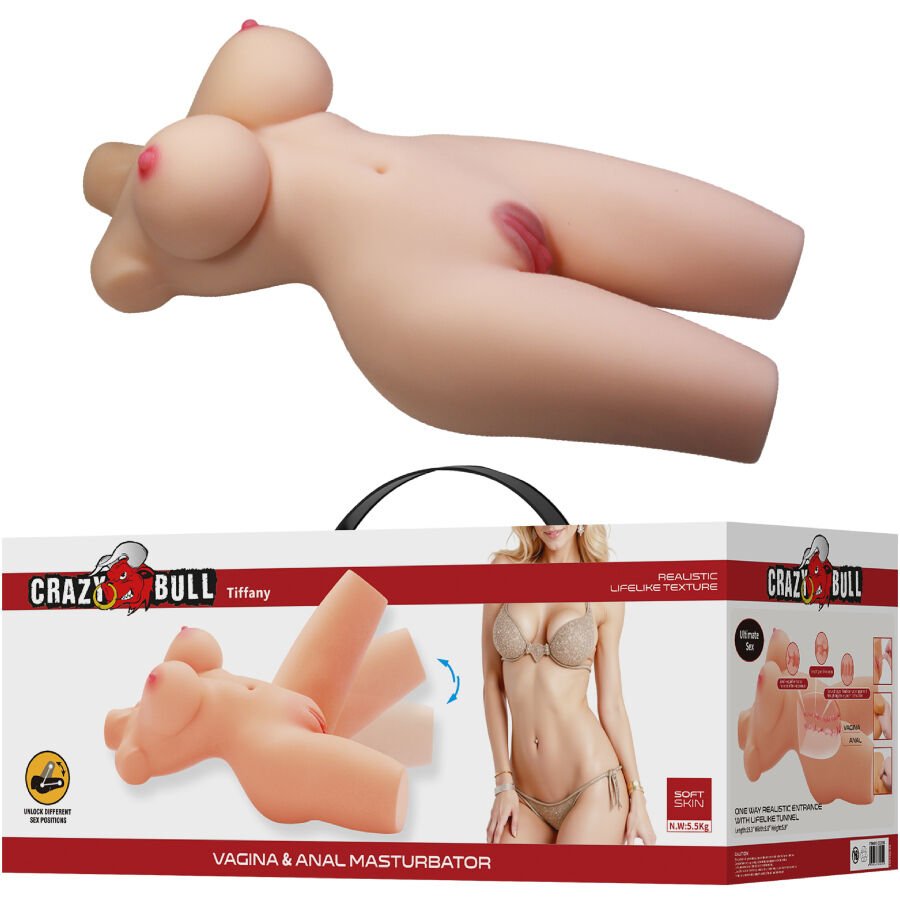 Mercadox CRAZY BULL - TIFFANY TORSO FEMININO REALISTA VAGINA E ANAL 5