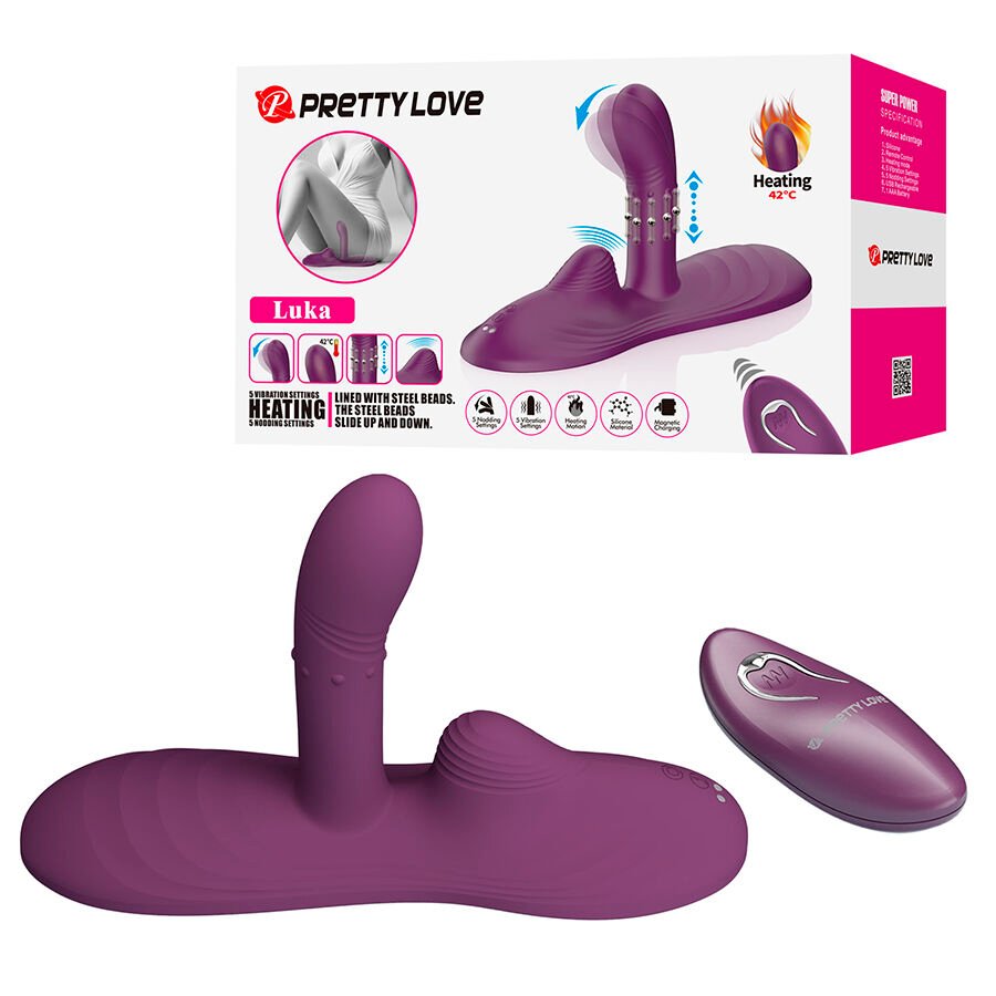 Mercadox PRETTY LOVE - LUKA VIBRADOR DE SENTADO COM EFEITO DE CALOR E CONTROLE REMOTO