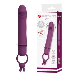 PRETTY LOVE – CORA VIBRADOR EM FORMATO DE PÊNIS COM ANEL DE RESISTÊNCIA