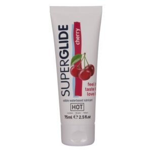 HOT – SUPERGLIDE LUBRIFICANTE COMESTÍVEL À BASE DE ÁGUA, SABOR CEREJA 75 ML