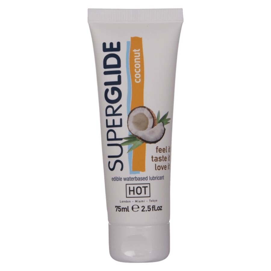 Mercadox HOT - SUPERGLIDE LUBRIFICANTE COMESTÍVEL À BASE DE ÁGUA COM COCO 75 ML