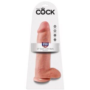 KING COCK – 12 CARNE DE DILDO COM BOLAS 30.48 CM