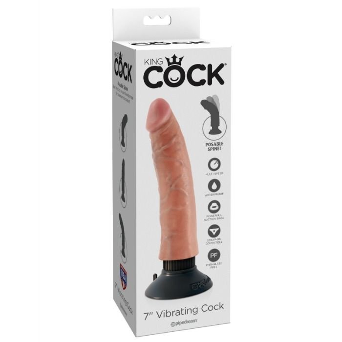 Mercadox KING COCK - VIBRADOR DILDO 17.78 CM NATURAL