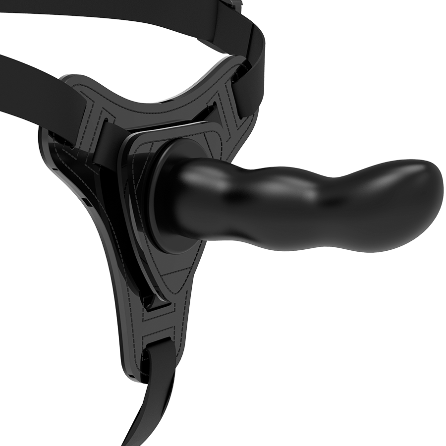 Mercadox FETISH SUBMISSIVE HARNESS - SILICONE PRETO PONTO G 16 CM